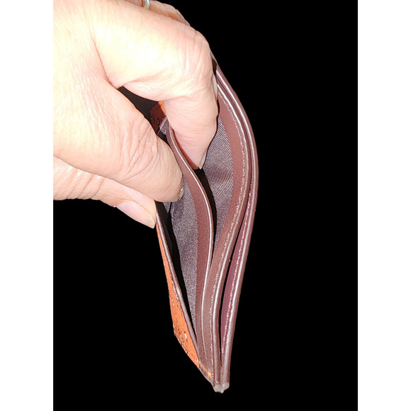 Coach coral Paisley print slim card wallet - Picture 6 of 10